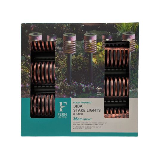 Fern Lighting Solar Biba Stake - Pack of 6