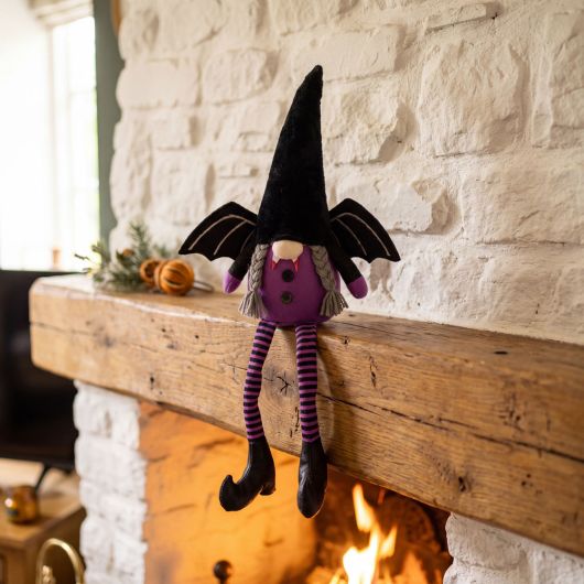 Fern & Fable Purple Dangling Leg Gnome Decoration - Purple